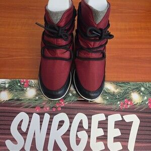 SOREL Explorer Fleece Lined, Waterproof Women Boots RED & BLACK NWOT US6/UK4